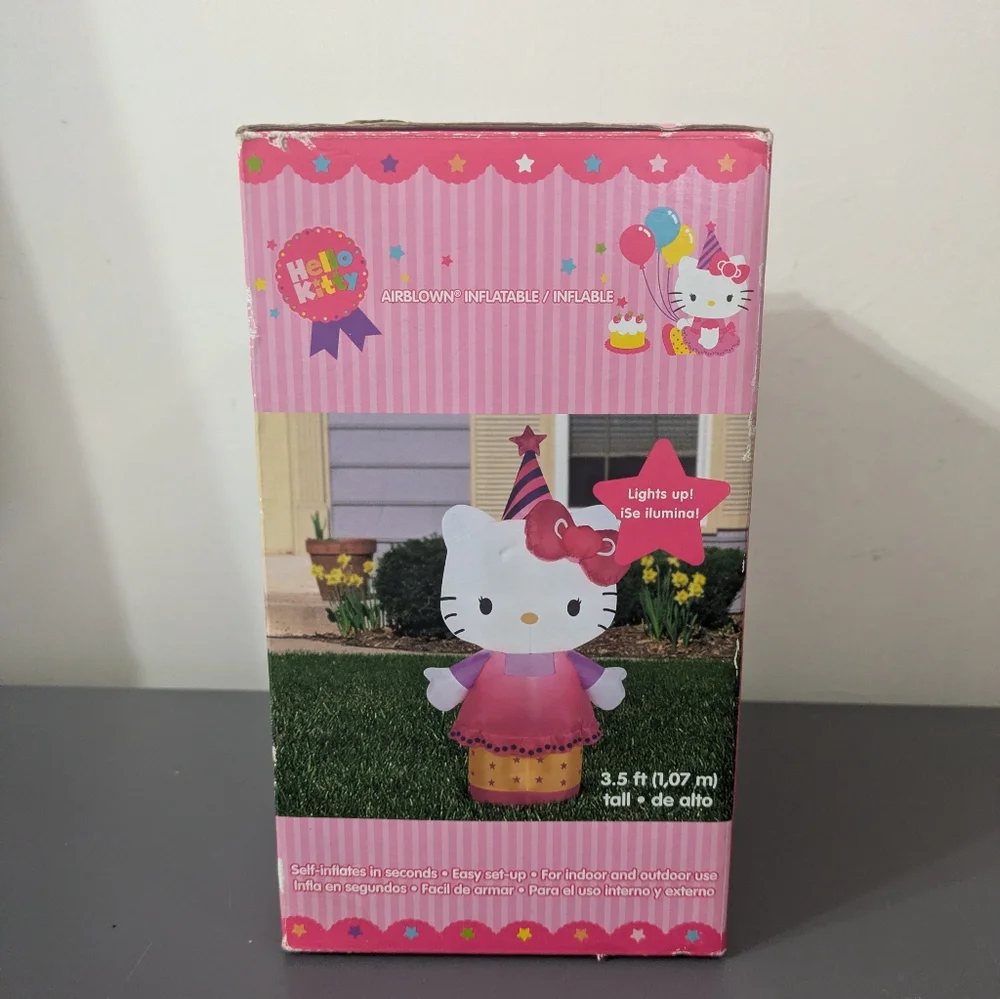 Hello Kitty Kids Birthday Celebration Decor Air Blow Airblown Inflatable 3.5